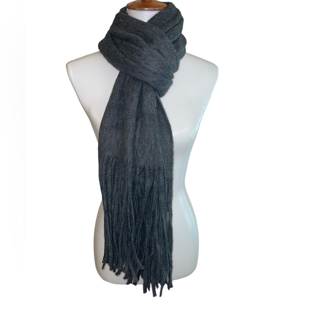 Lucky Brand Gray Fringe Scarf Soft NWT